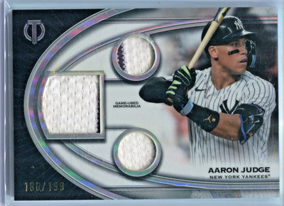 2026 Topps Tribute Aaron Judge Triple Relics  /199 TTR-AJ Yankees 3 Pinstripes
