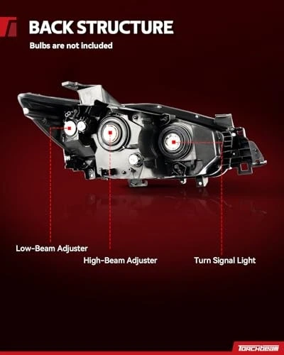 Headlight Assembly, Compatible with CX5 2013-2016, Bumper Headlamp Chrome - Picture 6 of 8