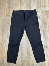 Tommy Hilfiger Black Corduroy Tribeca Skinny Pants Womens Size 16