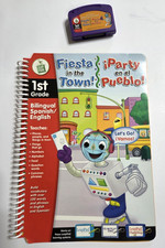 LeapFrog LeapPad Fiesta in the Town Book Cartridge 1st Grade Bilingual Spanish
