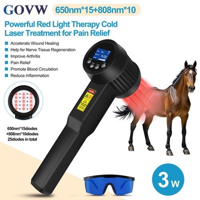 15x650nm+10x808nm Cold Laser Therapy Device for Human Pets Chronic Pain Healing