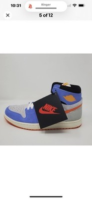 Nike Air Jordan 1 Zoom Air CMFT 2 Blue Orange Sneakers DV1307-184 Mens Size 8