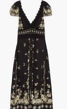 NEW, Alice and Olivia Floral Lace Detail Dress in Black Size 12 #LD0213