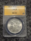 New Listing1887 Morgan Silver Dollar ANACS MS63 $1 BU
