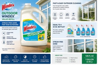 Windex 128 Fl. Oz. Outdoor Glass Cleaner Refill