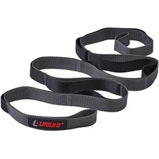 Lifeline USA Fitness Exercise Training Stretching Strap - Black