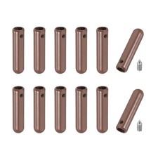 12 Pcs Shoelace Tips with Screw, Alloy 25mm Aglets End Tip for DIY, Coffee
