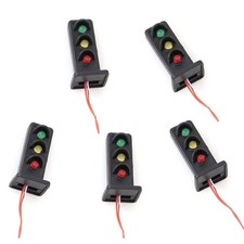 5Pcs 1:87 Train Model Traffic Light Mini Sand Table Building Railway Scenery a