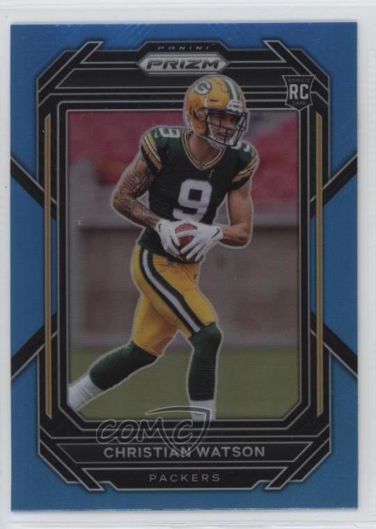 2022 Panini Prizm Rookies Light Blue Prizm Christian Watson #314 0rd2