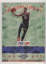 2019 Contenders Optic Lottery Ticket Red Cracked Ice Prizm De'Andre Hunter mp7