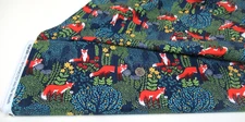 Michael Miller quilt-craft fabric INTO THE WOODS nite 2 yds (dc-7727) Sly Fox!