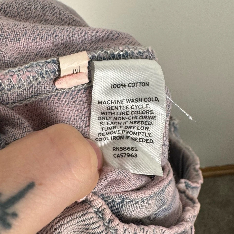 Pantalones Cortos de Denim BP Nordstrom Para Mujer M Rosa Overdye Pull On Slouchy Sueltos Cordón Foto 4 de 4