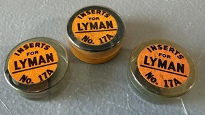 Lot 15 Vintage Lyman No 17A Globe Sight Inserts W/ Cases Exc L@@K