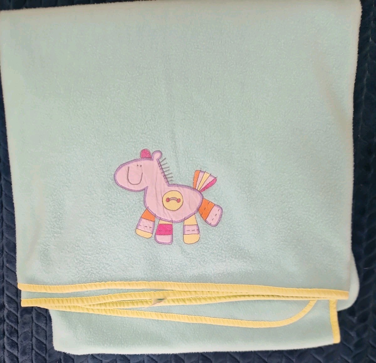 Coperta in pile Mothercare cavallo pony blu 140x170 cm foto 2