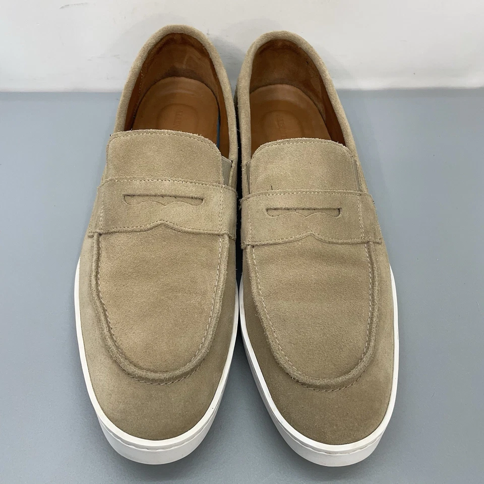 Allen Edmonds Randolph Penny Loafers Dress Sneakers Tan Beige Mens 11 B Narrow - Image 4 of 4