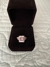 emerald shape CZ engagement ring size 6