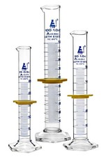 Premium Graduated Cylinder Set - 25mL, 50mL & 100mL - ASTM, Class A - Protect...