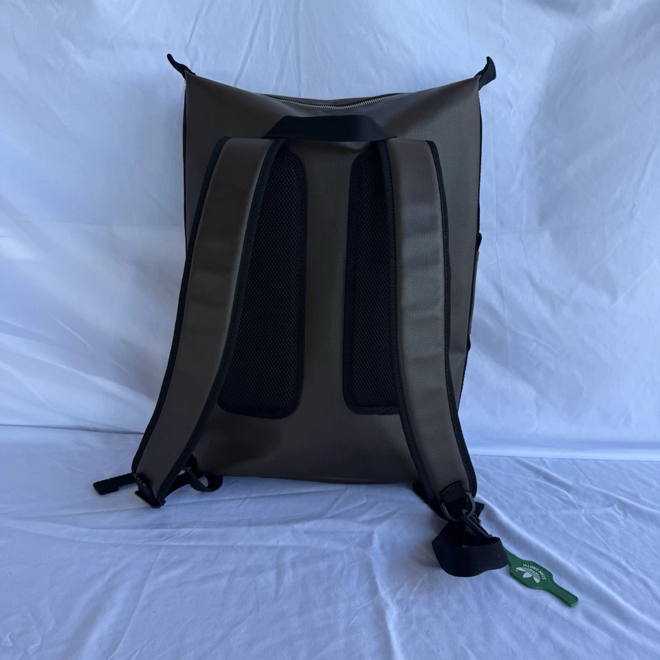 Mochila Adidas Stan Smith Masculina Grande Couro Sintético Marrom Bolsa de Bolsos Trefoil - Imagem 4 de 4