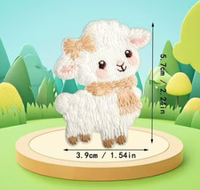 Embroidered Iron-On Applique patch 2 3/8 x 2 1/4 inch