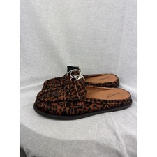 Universal Thread Womens Leopard Print Mule Loafers Penny Slide Shoes Size 8 NWT