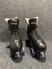 CHICAGO SKATES Men's Premium Leather 4-wheel Roller Skate - Black ..size 11  