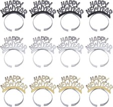 Happy New Year Headband Tiara Party 12 Pack