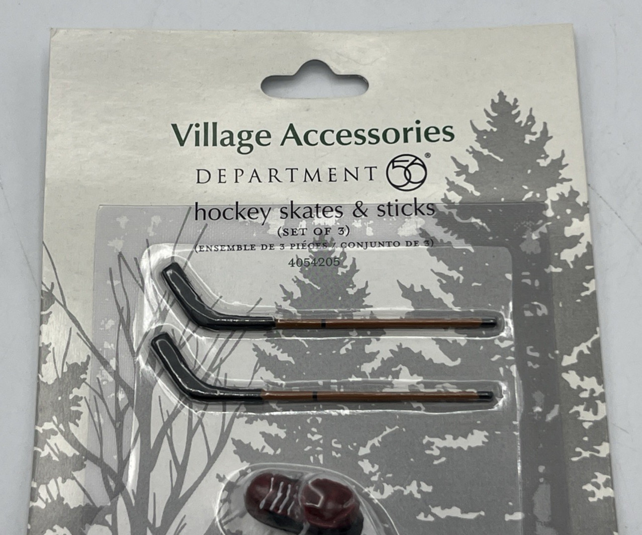 Dept 56 Village Accessories Hockey Skates & Sticks Set of 3