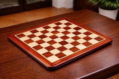 Wooden Chess Board Blood Red Bud Rose Wood 19'' - 50 mm