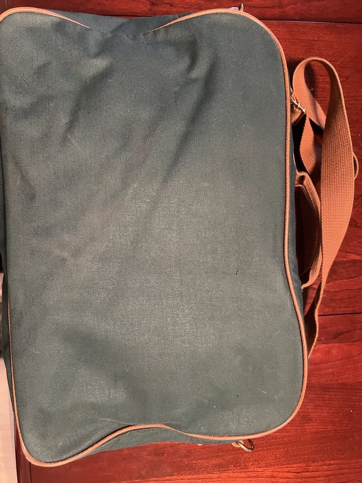 Bolsa carteiro vintage Ralph Lauren polo clássica verde lona - Imagem 4 de 4