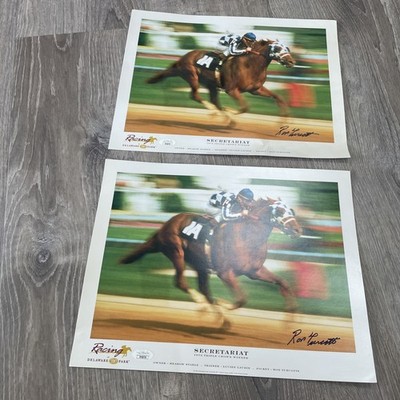 RON TURCOTTE SECRETARIAT - 1973 BELMONT STAKES SIGNED TRIPLE CROWN  JSA