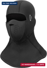 Magnetic Balaclava Ski Mask for Men/Women Windproof Face Cover Fleece Milk Silk