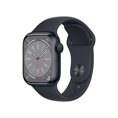 NEW Apple Watch Series 8 41mm Smart Watch w/ Midnight Aluminum Case MNU73LL/A