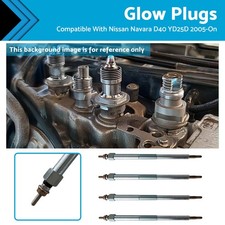 4pcs Glow Plugs Suitable For NISSAN NAVARA D22 D40 YD25D R51 X-Trail 2005-On