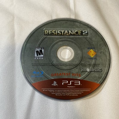 Sony PS3 Resistance 2 Video Game Disc ONLY Blu Ray 2008 M Mature Tested Works