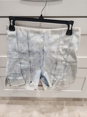 Authentic Feddy High Waisted Stone Wasted Side Zipper Shots Medium