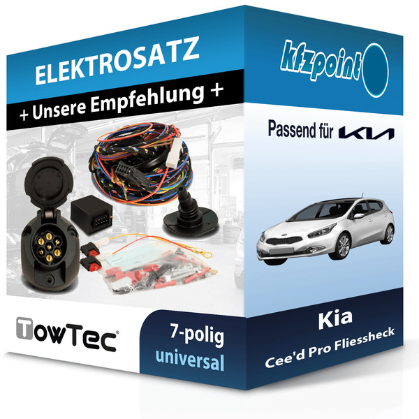 Towtec E-Satz 7Polig Universell Passend für Kia Cee'd Pro Fliessheck NEU-image