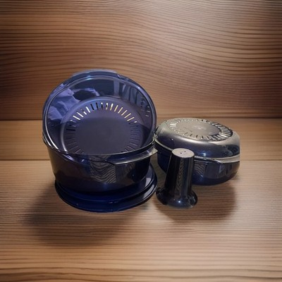 TupperWave Stack Cooker 7 Piece Set Blue  3 Qt. & 1/75 Qt. Microwave Tupperware