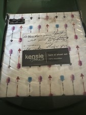 Kensie Home Arrows extra Deep Fitted Sheet Set Size TWIN Follow Your Arrow