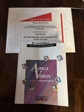 1990 Commodore Amiga Vision Authoring System Users Guide Manual Book w/Warranty