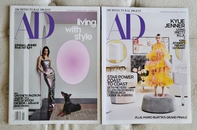 ARCHITECTURAL DIGEST MAGAZINE 2Lot - KENDALL & KYLIE JENNER COVERS - 2019 & 2020