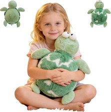Almohada grande de felpa de tortuga marina de 20 pulgadas suave animal de peluche abrazable tortuga