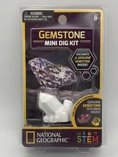 National Geographic Gemstone Mini Dig Kit Find a Genuine Gemstone STEM SEALED