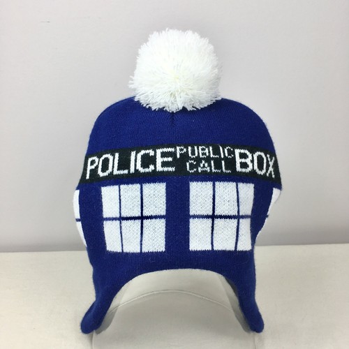 Doctor Who Hat Police Call Box Knit 