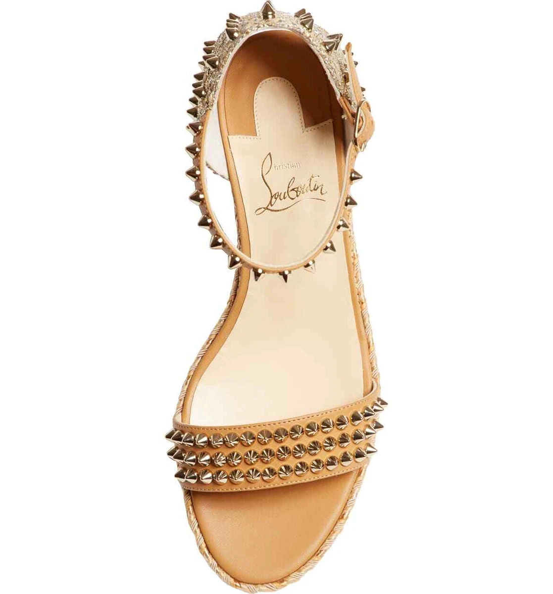 CHRISTIAN LOUBOUTIN Madmonica Spike Wedge Sandal Women Shoes 42