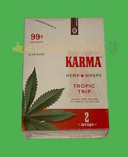 FREE GIFTS🎁Karma Tropic Trip 50 High Quality Natural Hemp Rolling Papers ZigZag
