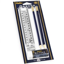 Helix Oxford Executive College Set Ruler/Eraser/Sharpener/Pencils 5 Pack