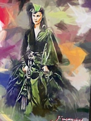 Scarlett O Hara #2 Art Card Limited Numbered xx/50 Edward Vela Signed 2020.