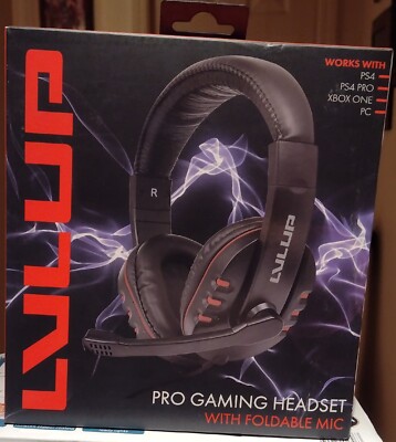 LVLUP PRO GAMING HEADSET w/ Foldable Mic - PS4, PS4 PRO, XBOX ONE, PC