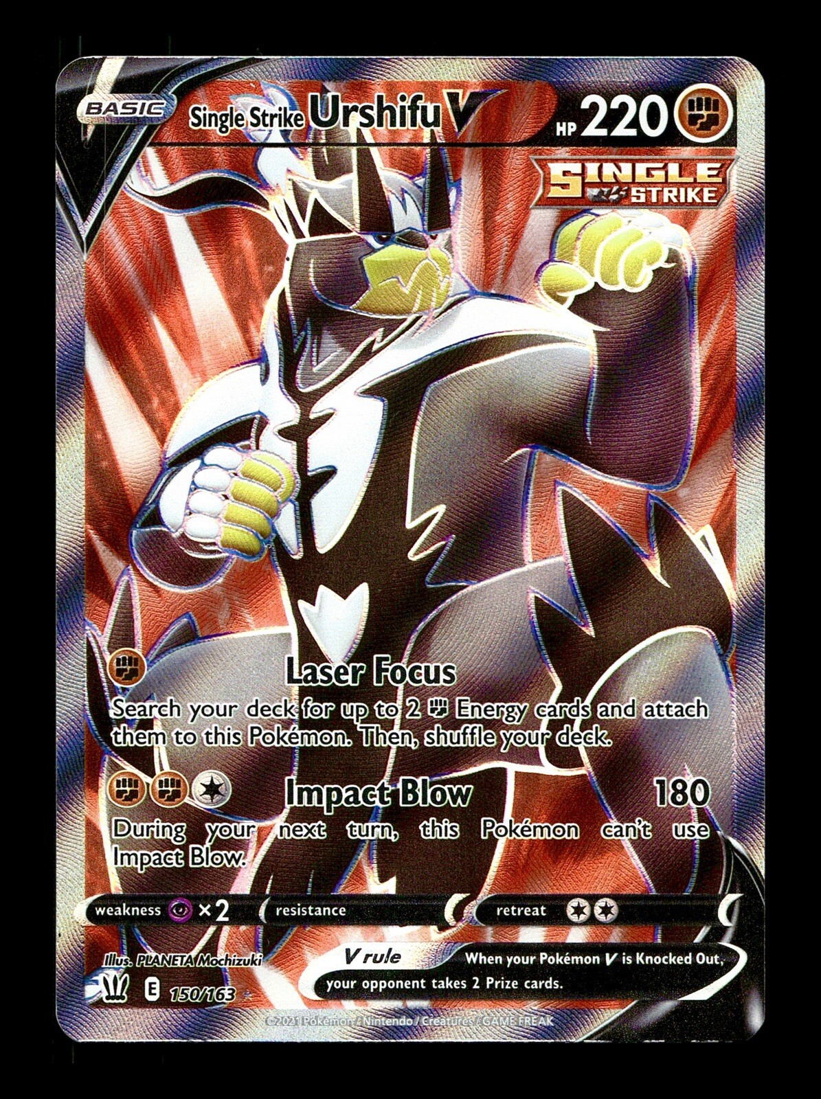 [NM] Single Strike Urshifu V English Battle Styles 150/163 Pokemon