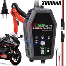 3AMP Battery Charger,Fully Automatic 6V/12V Smart Car Battery Charger Maintainer